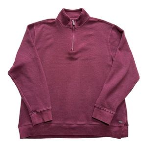 Bob Timberlake Burgundy Red Quarter Zip Sweater Size L
